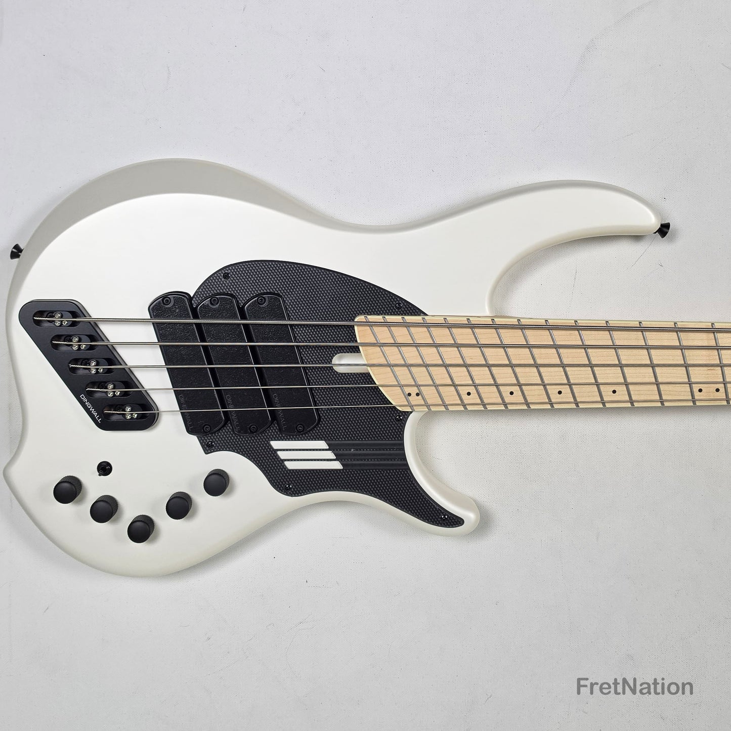 Dingwall NG3 5-String Ducati White Fanned Fret Multi-Scale - 9.06lbs #21063