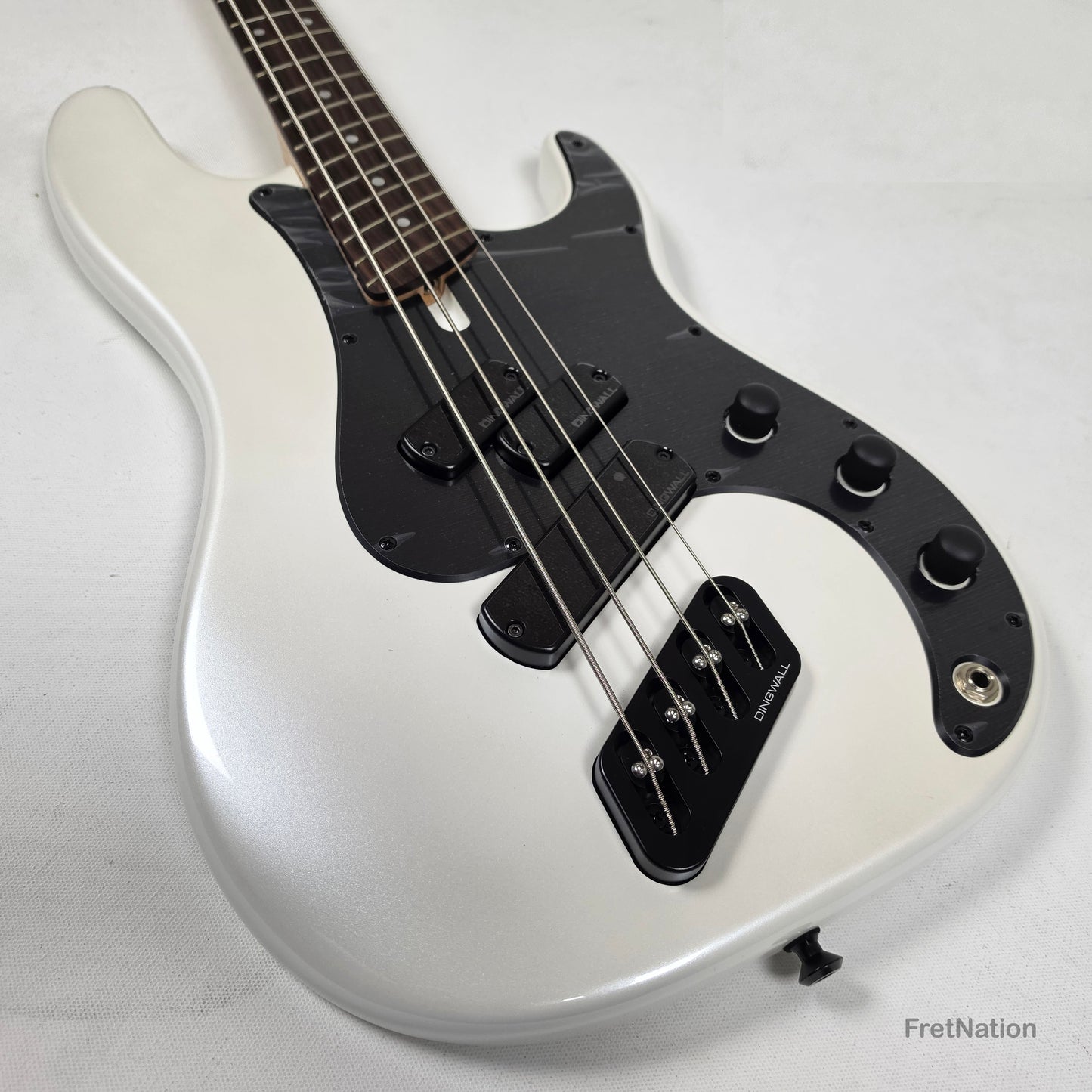 Dingwall SP1 4-String Gloss Ducati White Pearl Multi-Scale P-Bass - 7.94lbs IE251109152