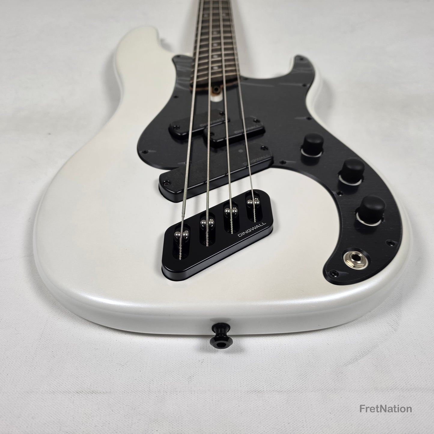 Dingwall SP1 4-String Gloss Ducati White Pearl Multi-Scale P-Bass - 7.94lbs IE251109152