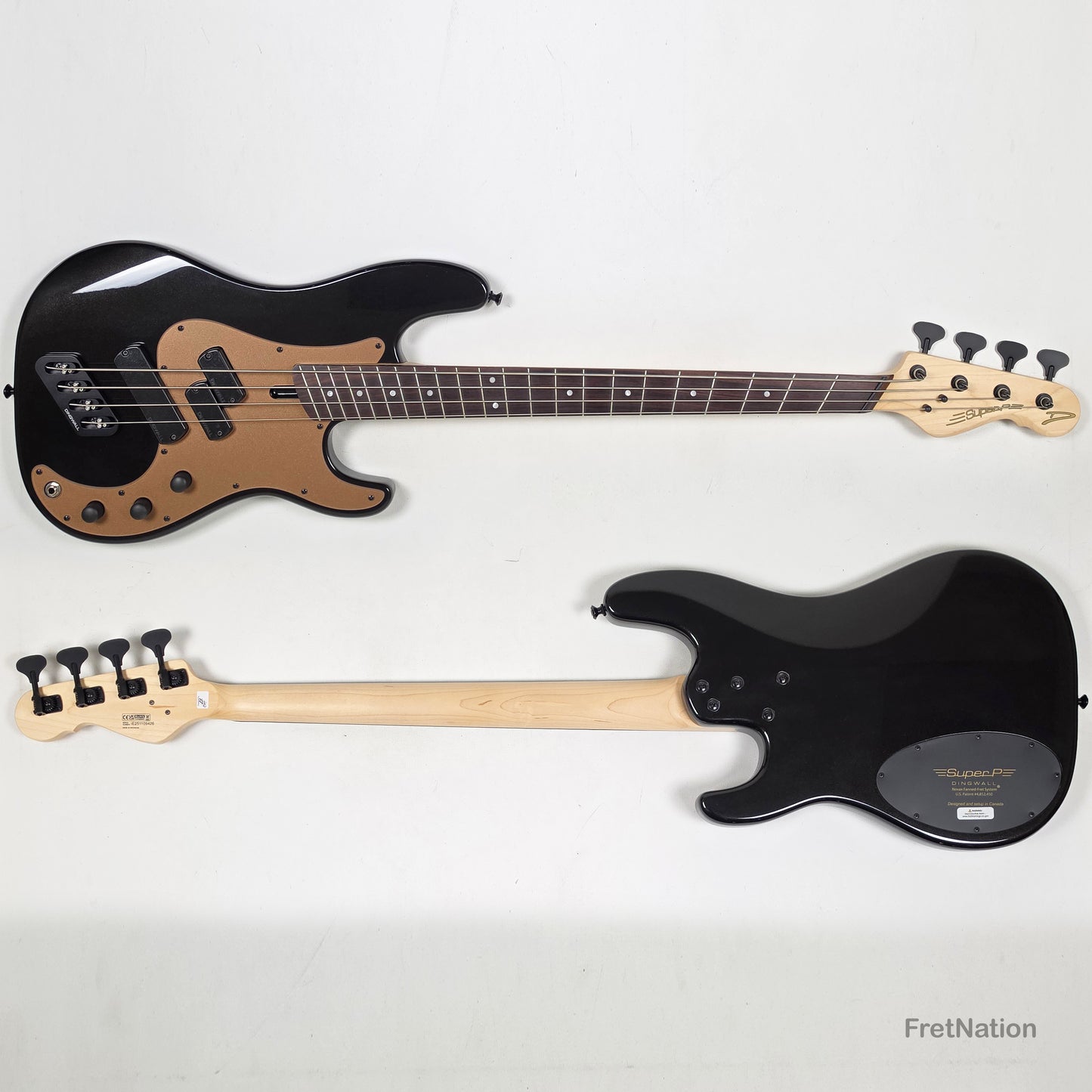 Dingwall SP1 4-String Metallic Black Multi-Scale P-Bass - 8.12lbs IE251109426