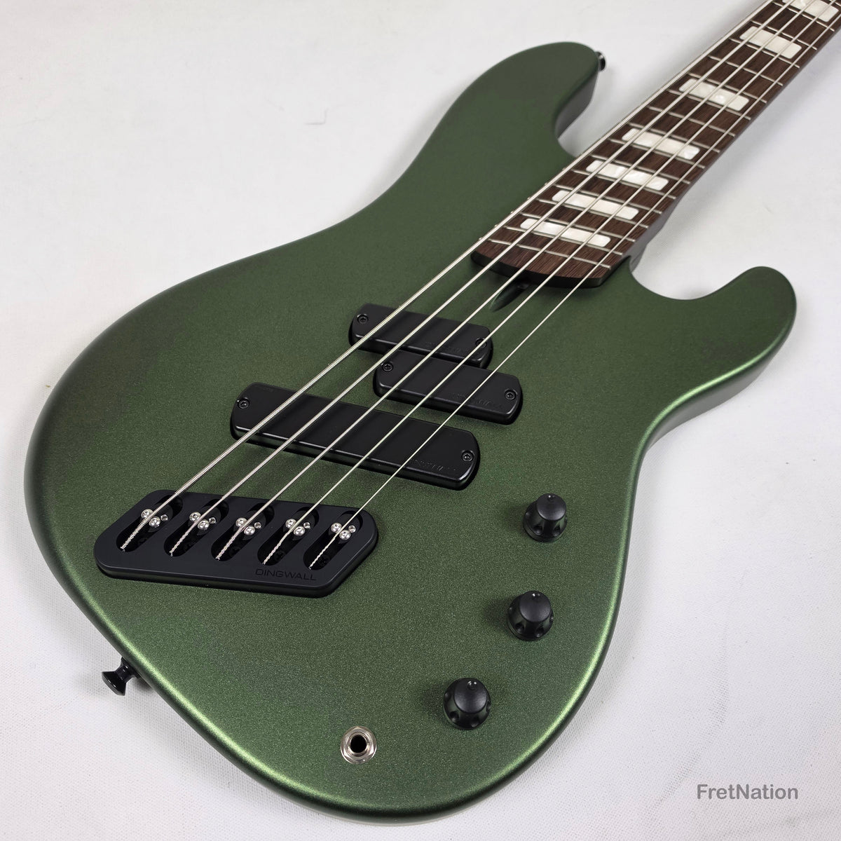 Dingwall Dingwall Super P 5-String Bass Olivine Metallic Matte Wenge Neck - 8.32lbs #8156