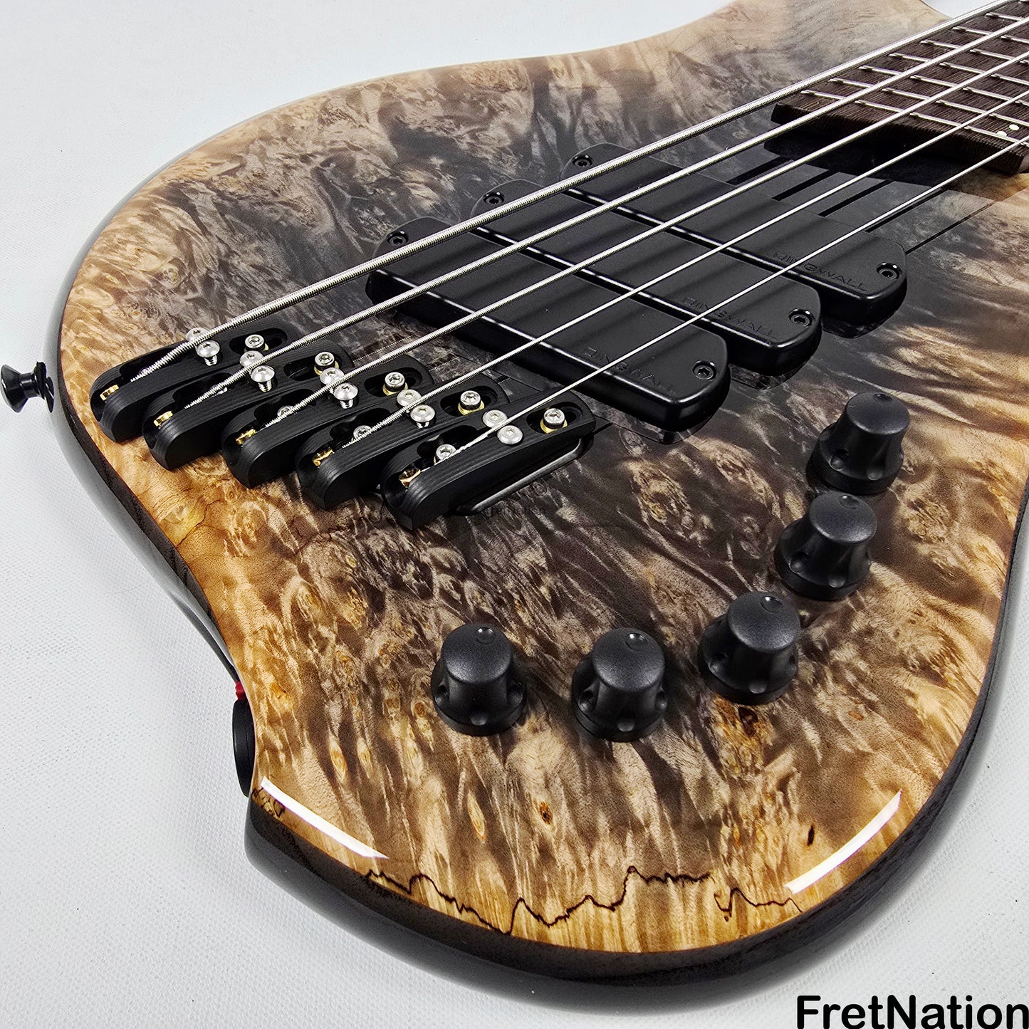 Dingwall Z3 Maple Burl Faded Black Reverse Burst 5-String Bass 8.68lbs #7581