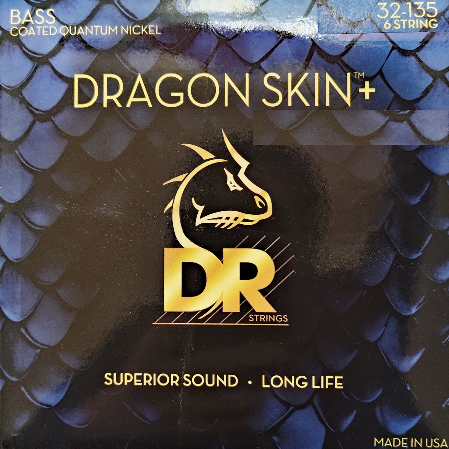 DR Strings DR Dragon Skin+ Quantum Nickel Electric Bass Strings Long Scale Set - 6-String 32-135 DBQ6-135