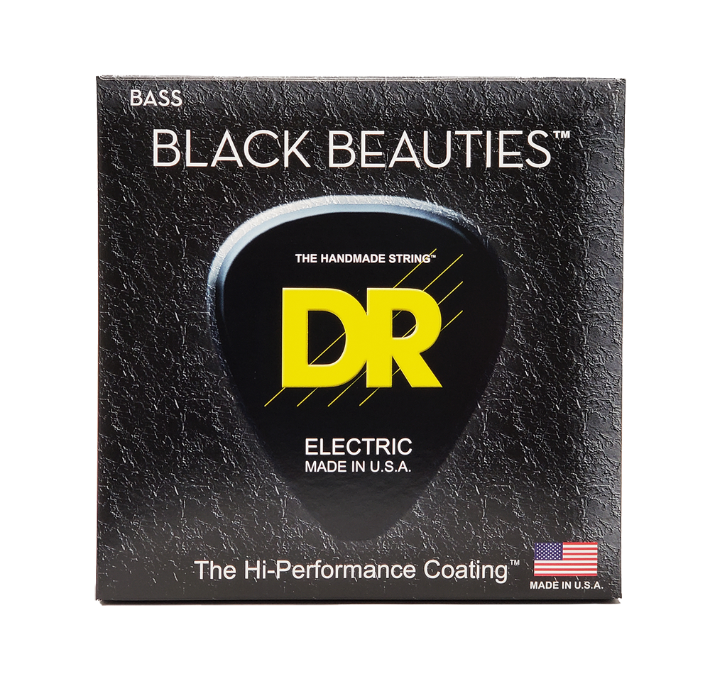 DR Strings DR Black Beauties Black Coated Electric Bass Strings Short Scale Set - 4-String 45-105 SBKB-45-32