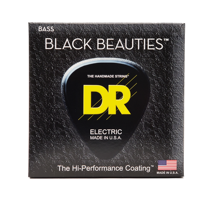 DR Strings DR Black Beauties Black Coated Electric Bass Strings Short Scale Set - 4-String 45-105 SBKB-45-32