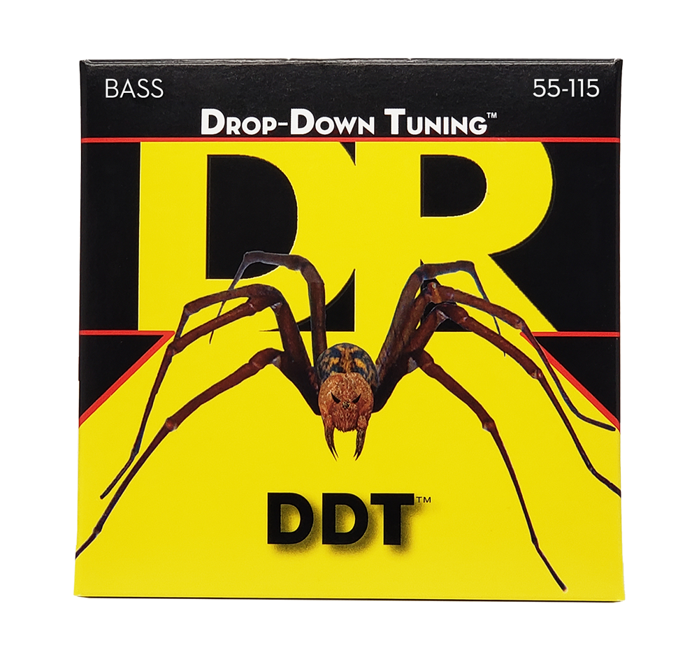 DR Strings DR DDT Drop Down Tuning Stainless Steel Electric Bass Strings Long Scale Set - 4-String 55-115 DDT-55
