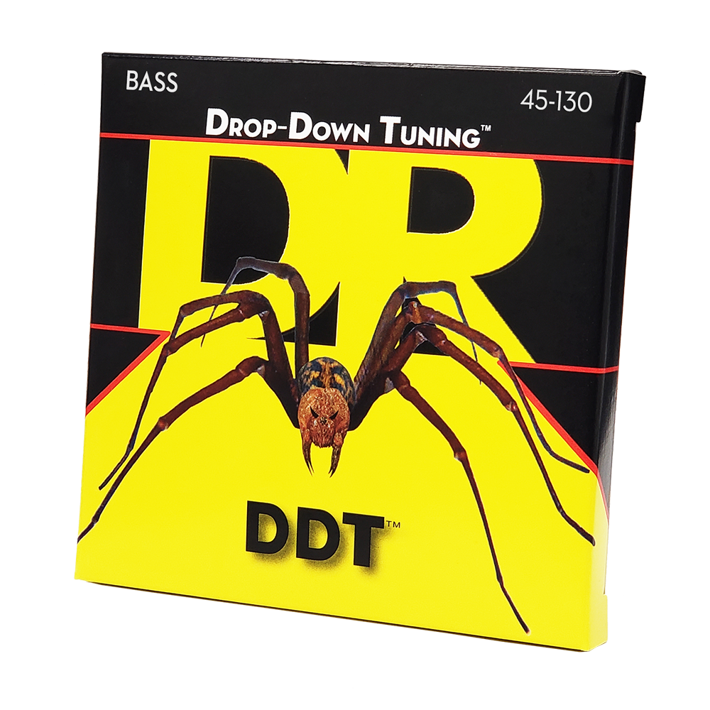 DR Strings DR DDT Drop Down Tuning Stainless Steel Electric Bass Strings Long Scale Set - 5-String 45-130 DDT5-130