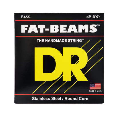 DR Strings DR Fat-Beam Stainless Steel Electric Bass Strings Long Scale Set - 4-String 45-100 FB-45/100