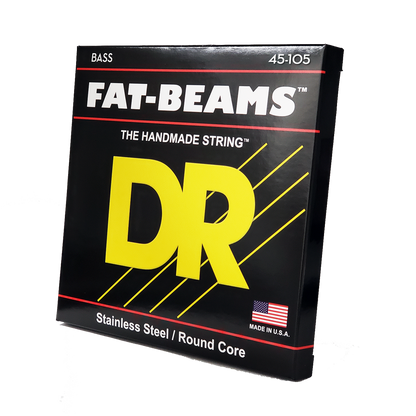 DR Strings DR Fat-Beam Stainless Steel Electric Bass Strings Long Scale Set - 4-String 45-105 FB-45
