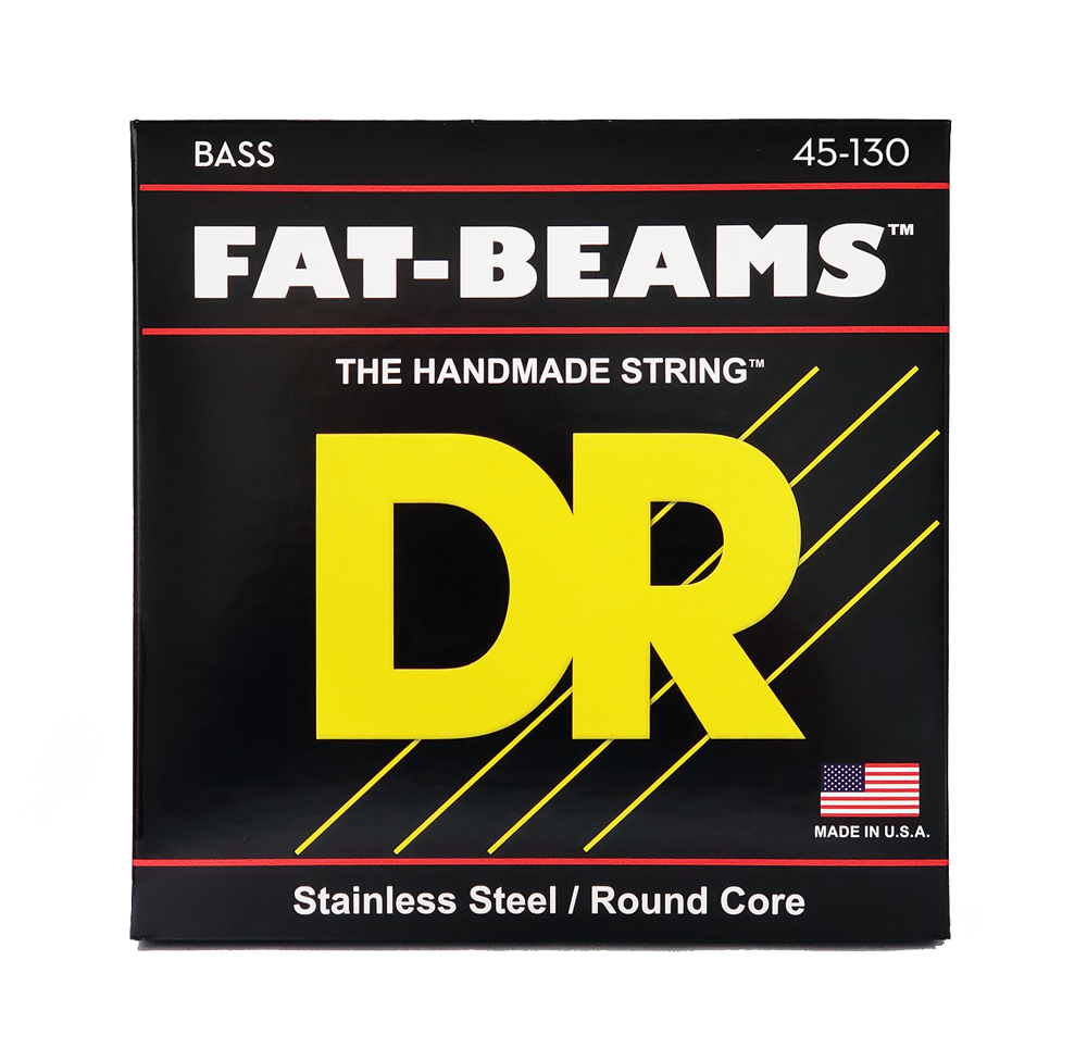 DR Strings DR Fat-Beam Stainless Steel Electric Bass Strings Long Scale Set - 5-String 45-130 FB5-130