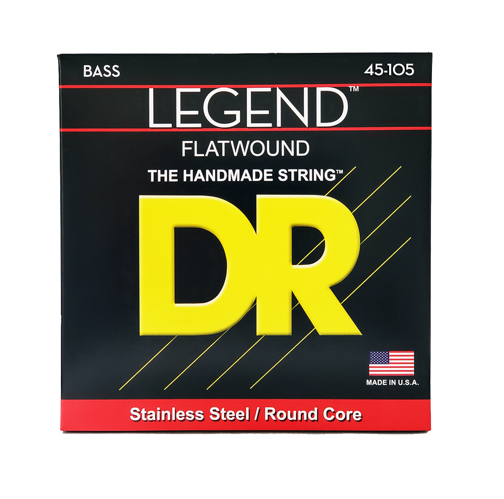 DR Strings DR Legend Flatwound Bass Strings Long Scale Set - 4-String 45-105 FL-45