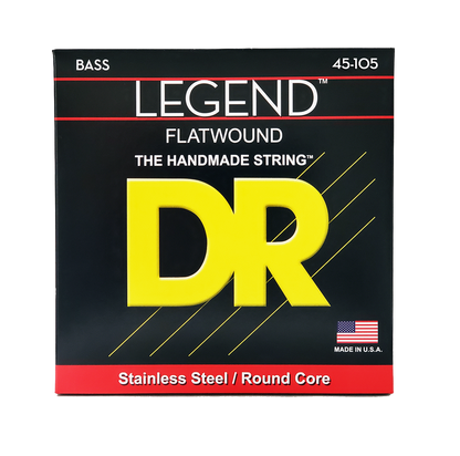 DR Strings DR Legend Flatwound Bass Strings Long Scale Set - 4-String 45-105 FL-45