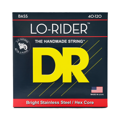 DR Strings DR Lo-Rider Stainless Steel Electric Bass Strings Long Scale Set - 5-String 40-120 Light LH5-40