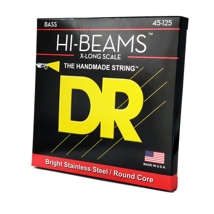 DR Strings DR Hi-Beam Stainless Steel Electric Bass Strings Super Long Scale Set - 5-String 45-125 Medium LMR5-45