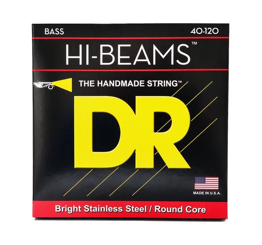 DR Strings DR Hi-Beam Stainless Steel Electric Bass Strings Long Scale Set - 5-String 40-120 Light LR5-40