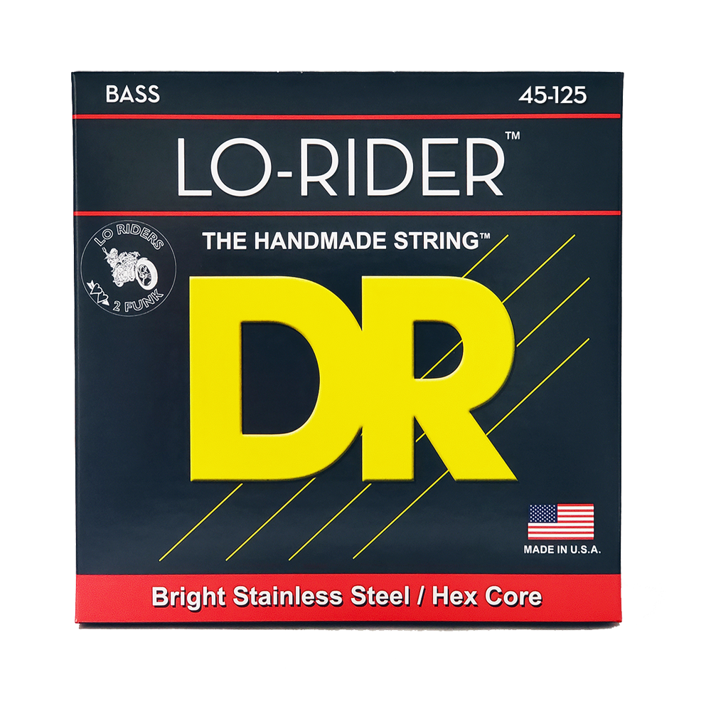 DR Strings DR Lo-Rider Stainless Steel Electric Bass Strings Long Scale Set - 5-String 45-125 Medium MH5-45