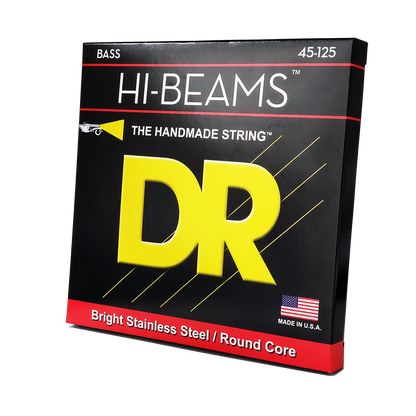 DR Strings DR Hi-Beam Stainless Steel Electric Bass Strings Long Scale Set - 5-String 45-125 Medium MR5-45