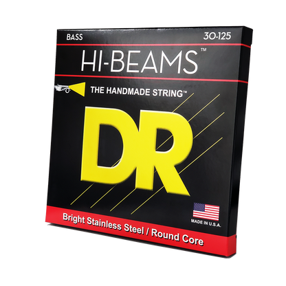 DR Strings DR Hi-Beam Stainless Steel Electric Bass Strings Long Scale Set - 6-String 30-125 Medium MR6-30