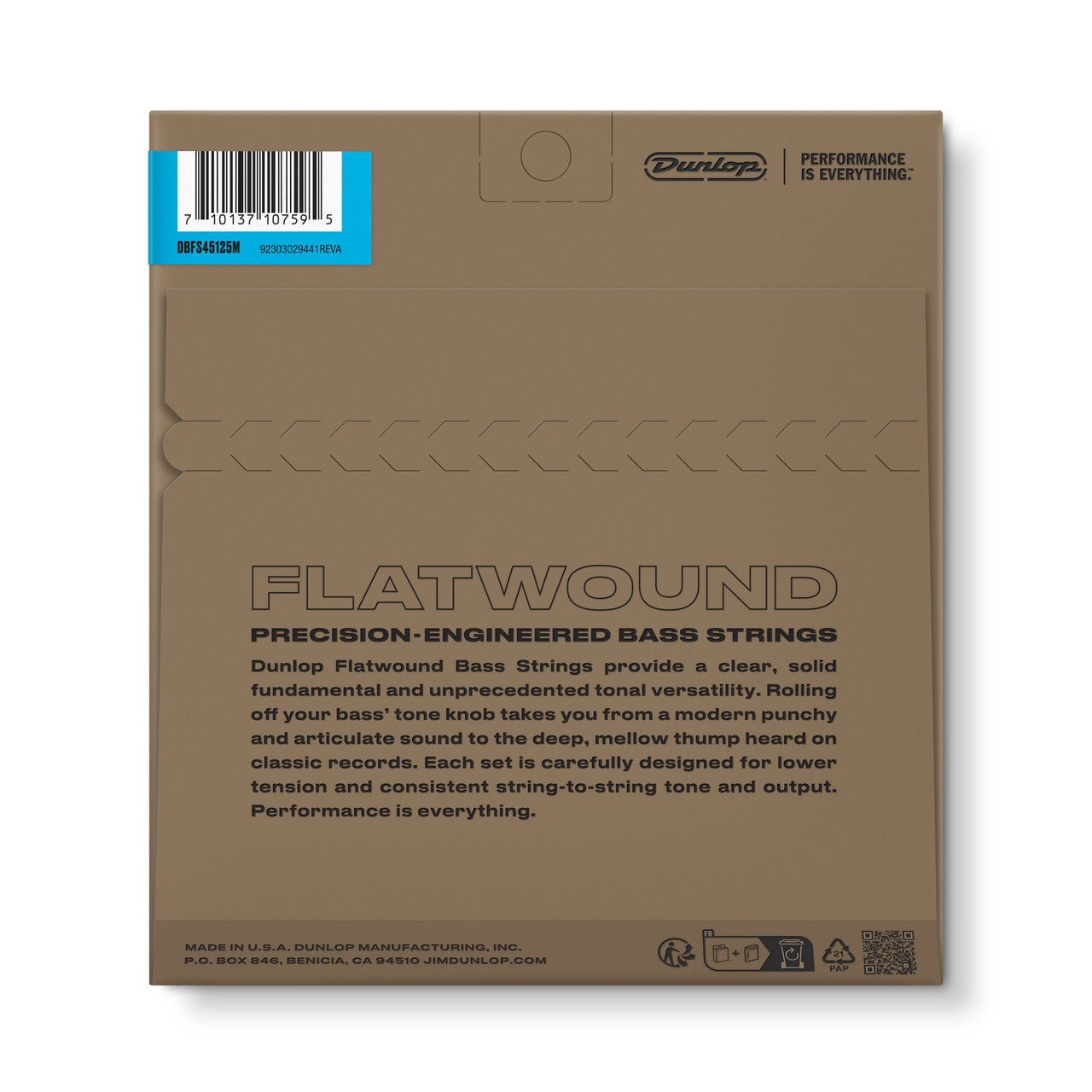 Jim Dunlop Dunlop Flatwound Electric Bass Strings Medium Scale Set - 5-String 45-125 DBFS45125M