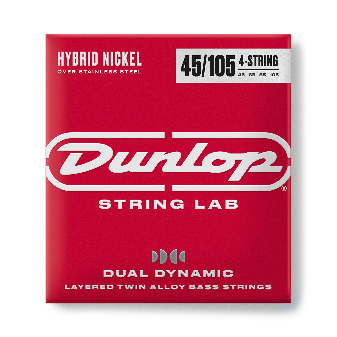 Jim Dunlop Dunlop Dual Dynamic Hybrid Nickel Electric Bass Strings Long Scale Set - 4-String 45-105 DBHYN45105