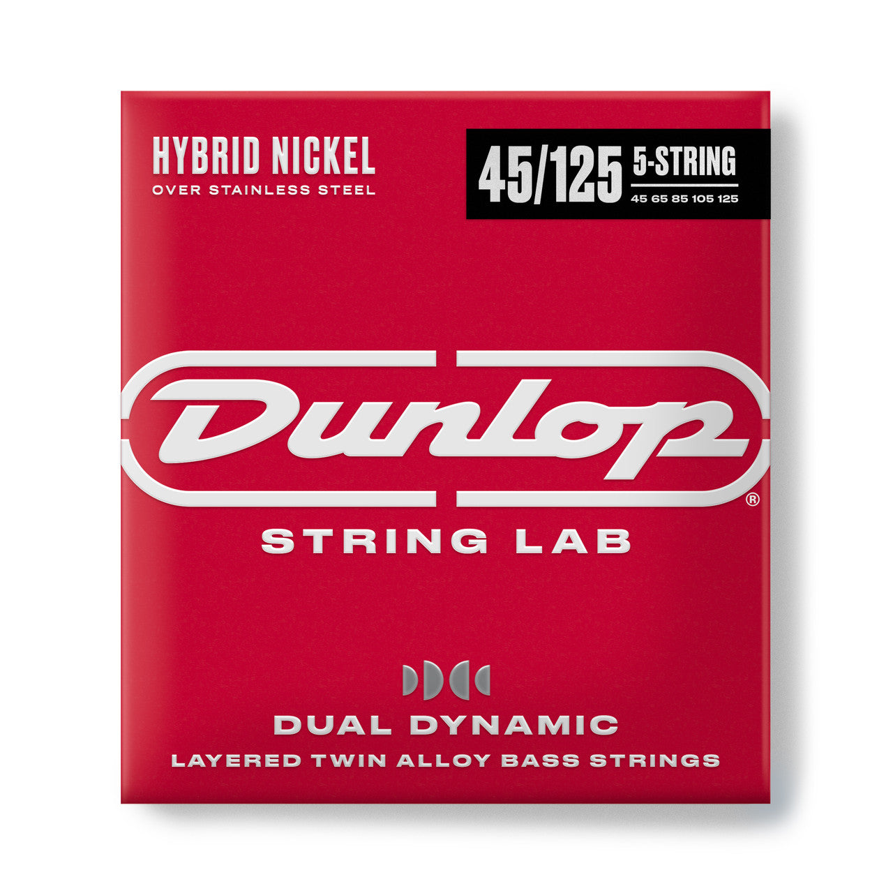 Jim Dunlop Dunlop Dual Dynamic Hybrid Nickel Electric Bass Strings Long Scale Set - 5-String 45-125 DBHYN45125