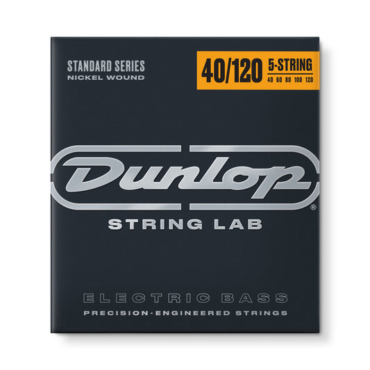 Jim Dunlop Dunlop Nickel Plated Steel Electric Bass Strings Long Scale Set - 5-String 40-120 DBN40120