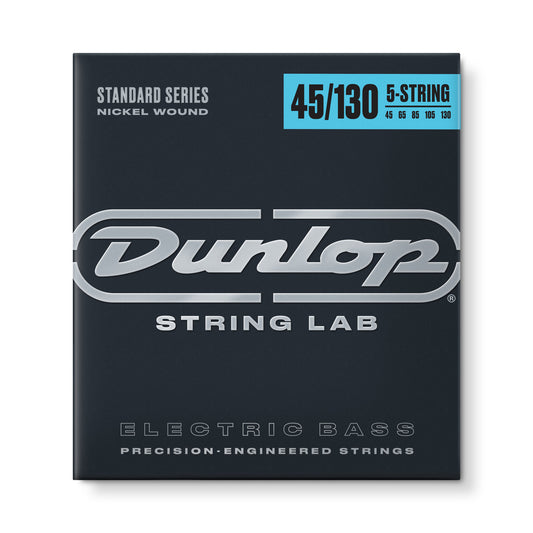 Jim Dunlop Dunlop Nickel Plated Steel Electric Bass Strings Long Scale Set - 5-String 45-130 DBN45130