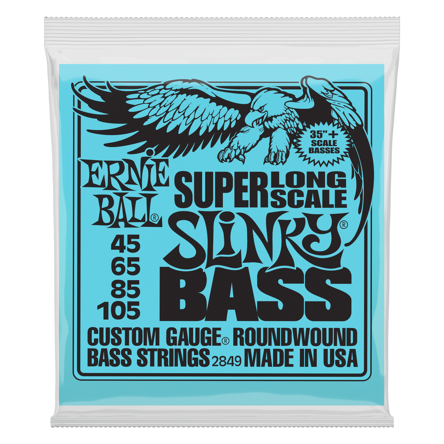 Ernie Ball Ernie Ball Slinky Nickel Wound Bass Strings Super Long Scale - 4-String 45-105 Slinky 2849