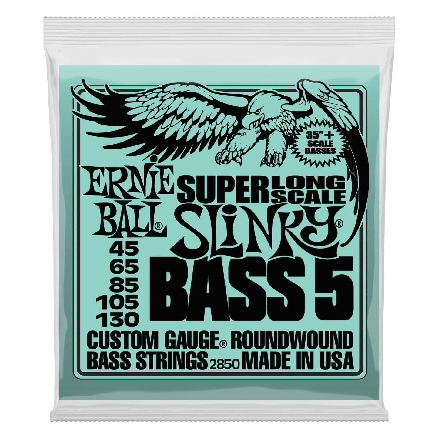 Ernie Ball Ernie Ball Slinky Nickel Wound Bass Strings Super Long Scale - 5-String 45-130 Slinky 2850