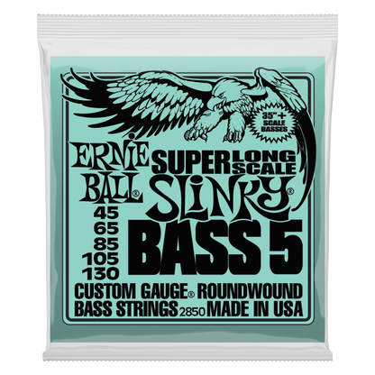 Ernie Ball Ernie Ball Slinky Nickel Wound Bass Strings Super Long Scale - 5-String 45-130 Slinky 2850