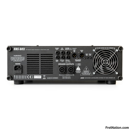 EBS Sweden EBS 802 Solid-State Linear Bass Amplifier 750-Watt - EB-802