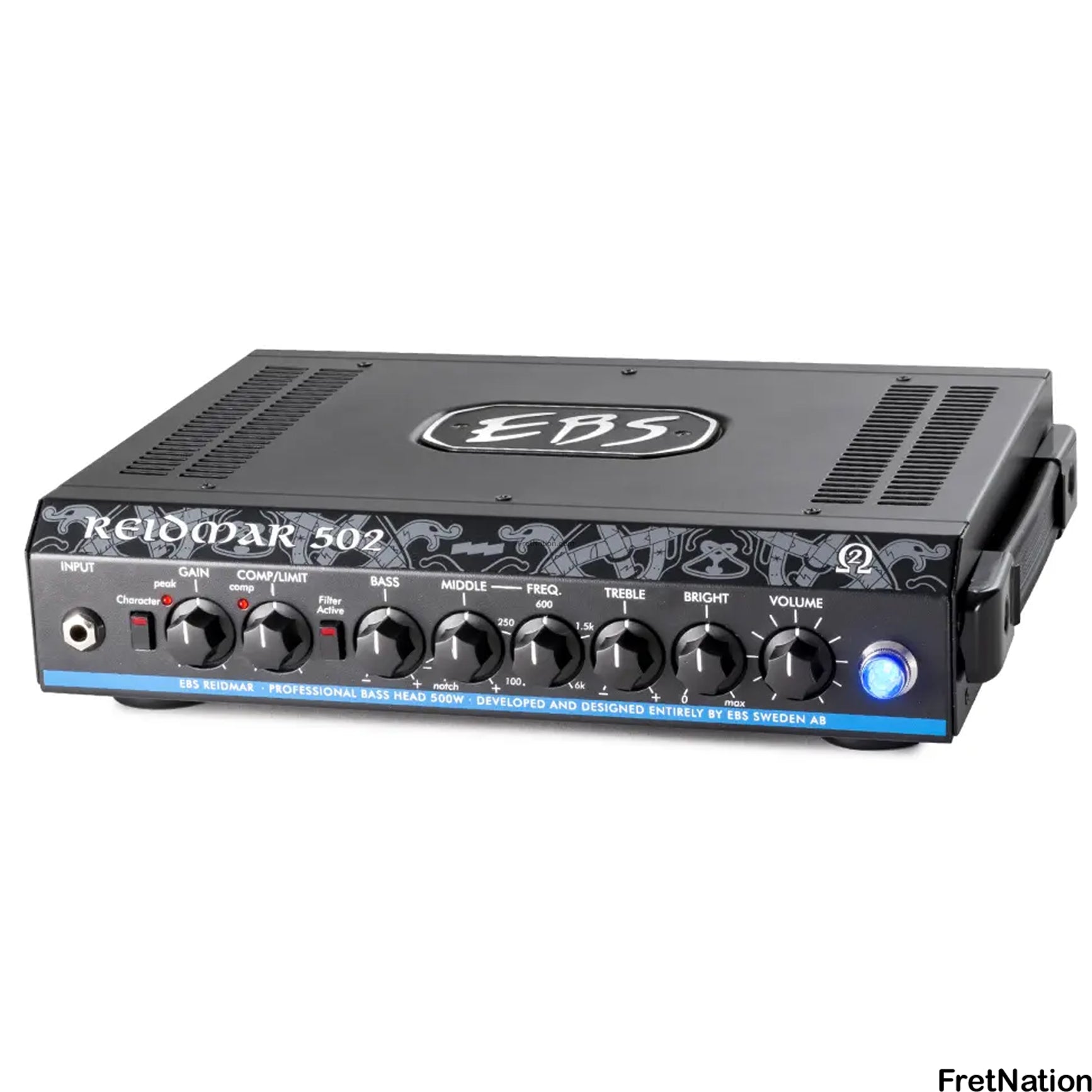 EBS Sweden EBS Reidmar 502 Bass Class D Lightweight Bass Amplifier 500-Watt - EB-RD502