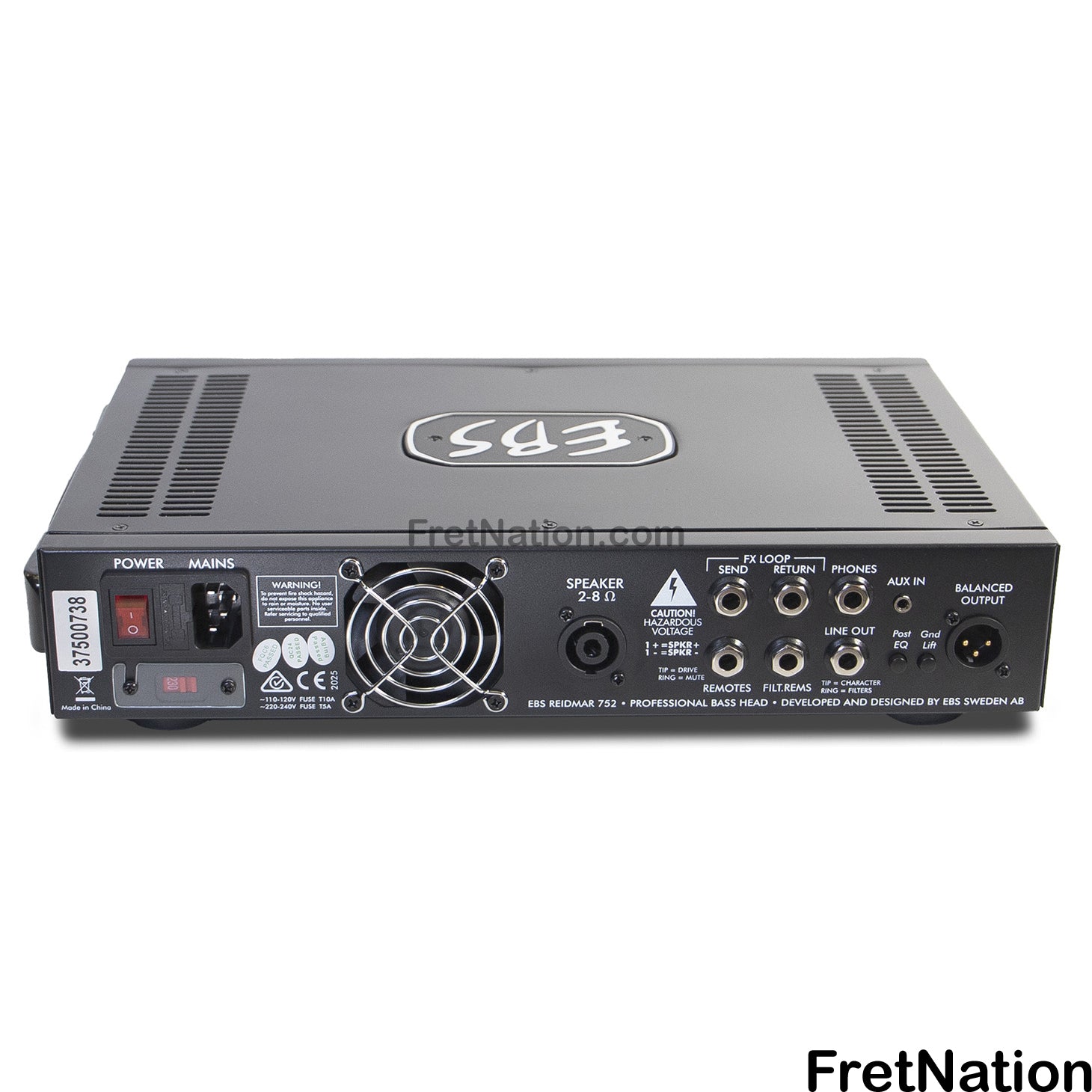EBS Sweden EBS Reidmar 752 Bass Class D Lightweight Bass Amplifier 750-Watt - EB-RD752