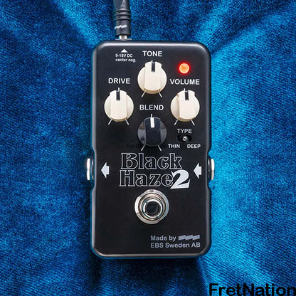 EBS Sweden EBS Black Haze 2 - Analog Overdrive / Distortion Pedal for Bass (or Guitar) - EB-BH2