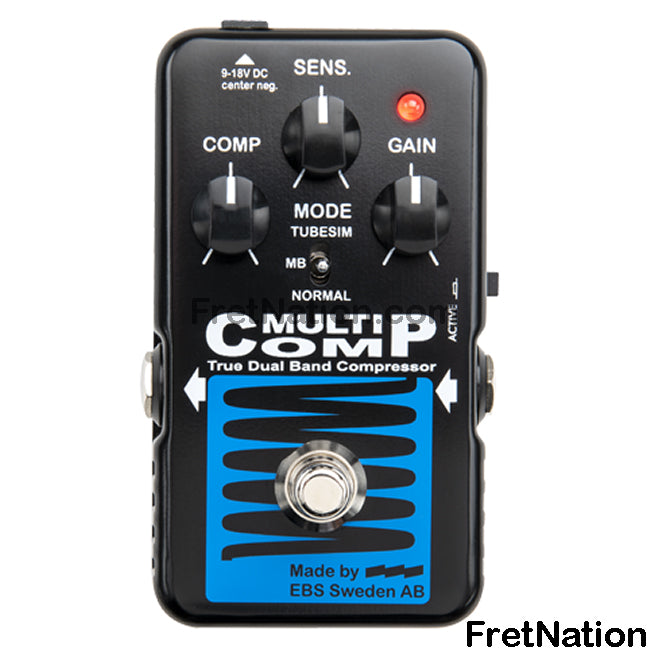 EBS Sweden EBS Blue Label MultiComp Multi-Band Compressor Pedal - EB-MC-BL