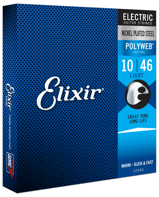 Elixir String Sets Elixir Nickel Plated Steel POLYWEB Coated Electric Guitar String Sets ...