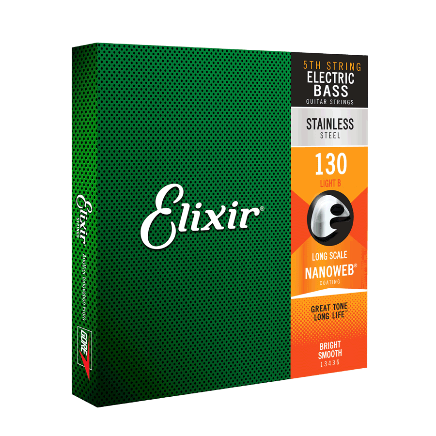 Elixir Elixir NANOWEB Coated Stainless Steel Bass Single String Long Scale - .130 Low-B 13436