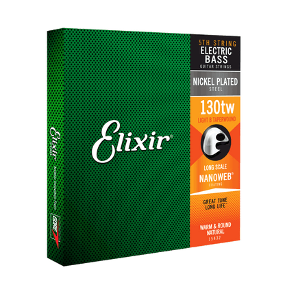 Elixir Elixir NANOWEB Coated Nickel Plated Steel Bass Single String Long Scale - .130T Tapered Low-B 15432