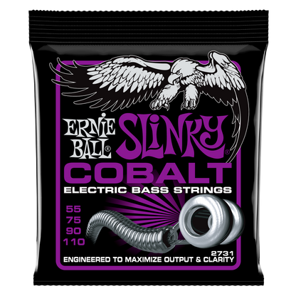 Ernie Ball Ernie Ball Slinky Cobalt Round Wound Electric Bass Strings Long Scale - 4-String 55-110 Power Slinky 2731