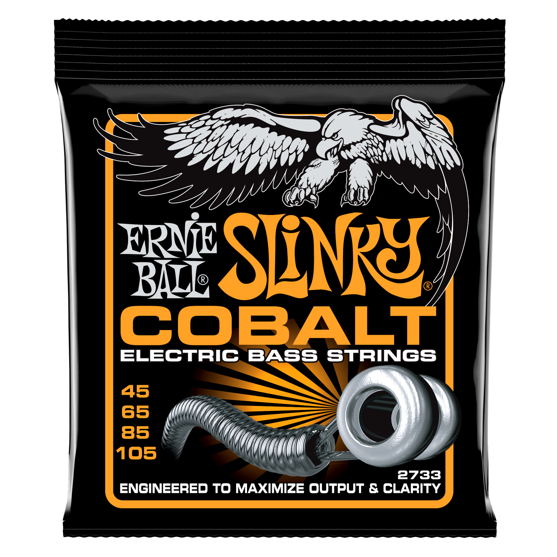 Ernie Ball Ernie Ball Slinky Cobalt Round Wound Electric Bass Strings Long Scale - 4-String 45-105 Hybrid Slinky 2733