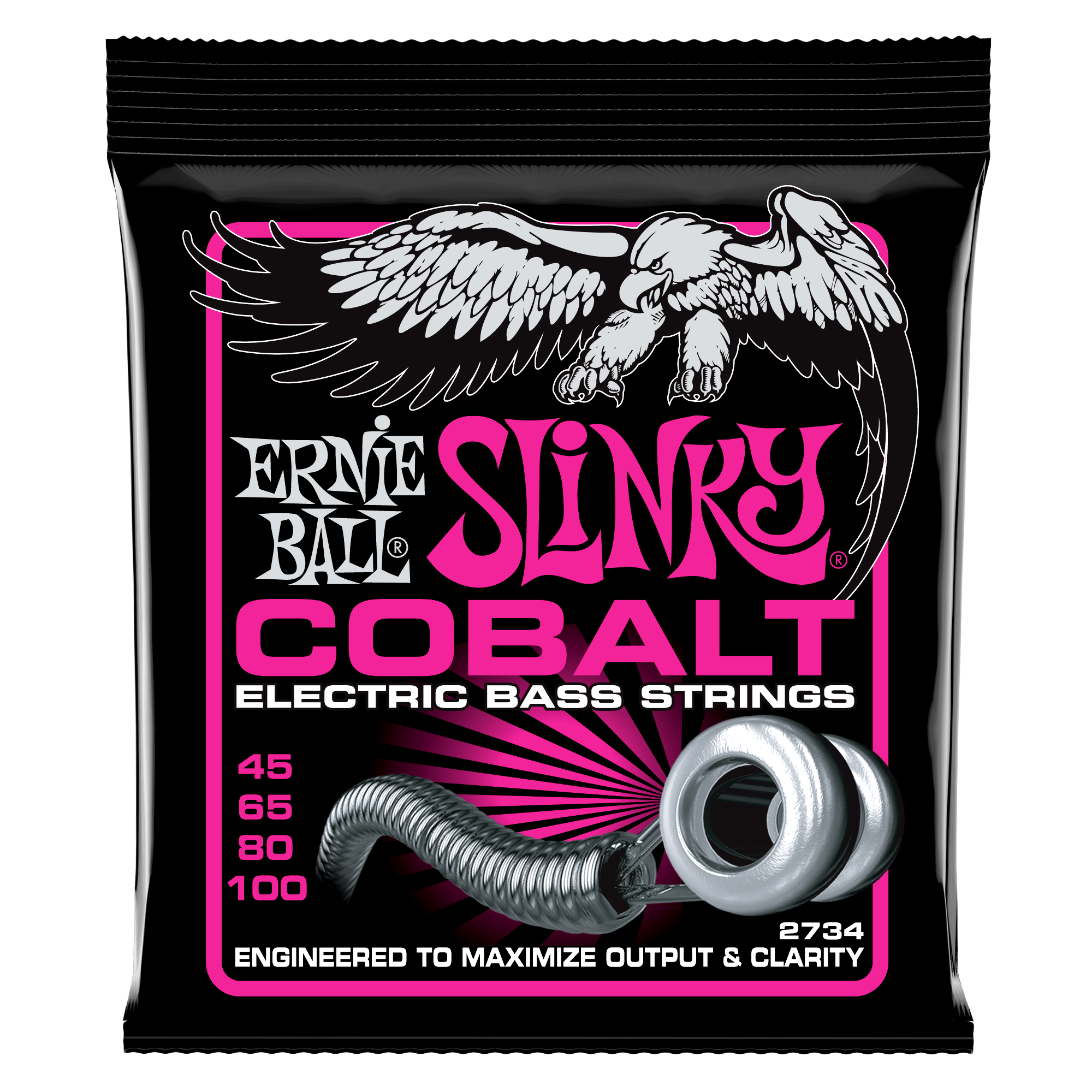 Ernie Ball Slinky Long Scale 6-String Nickel Wound Electric Bass Strings – 32-130