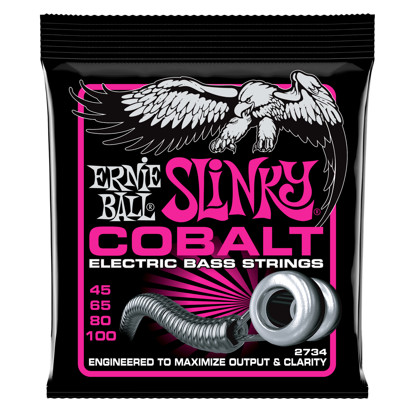 Ernie Ball Ernie Ball Slinky Cobalt Round Wound Electric Bass Strings Long Scale - 4-String 45-100 Super Slinky 2734