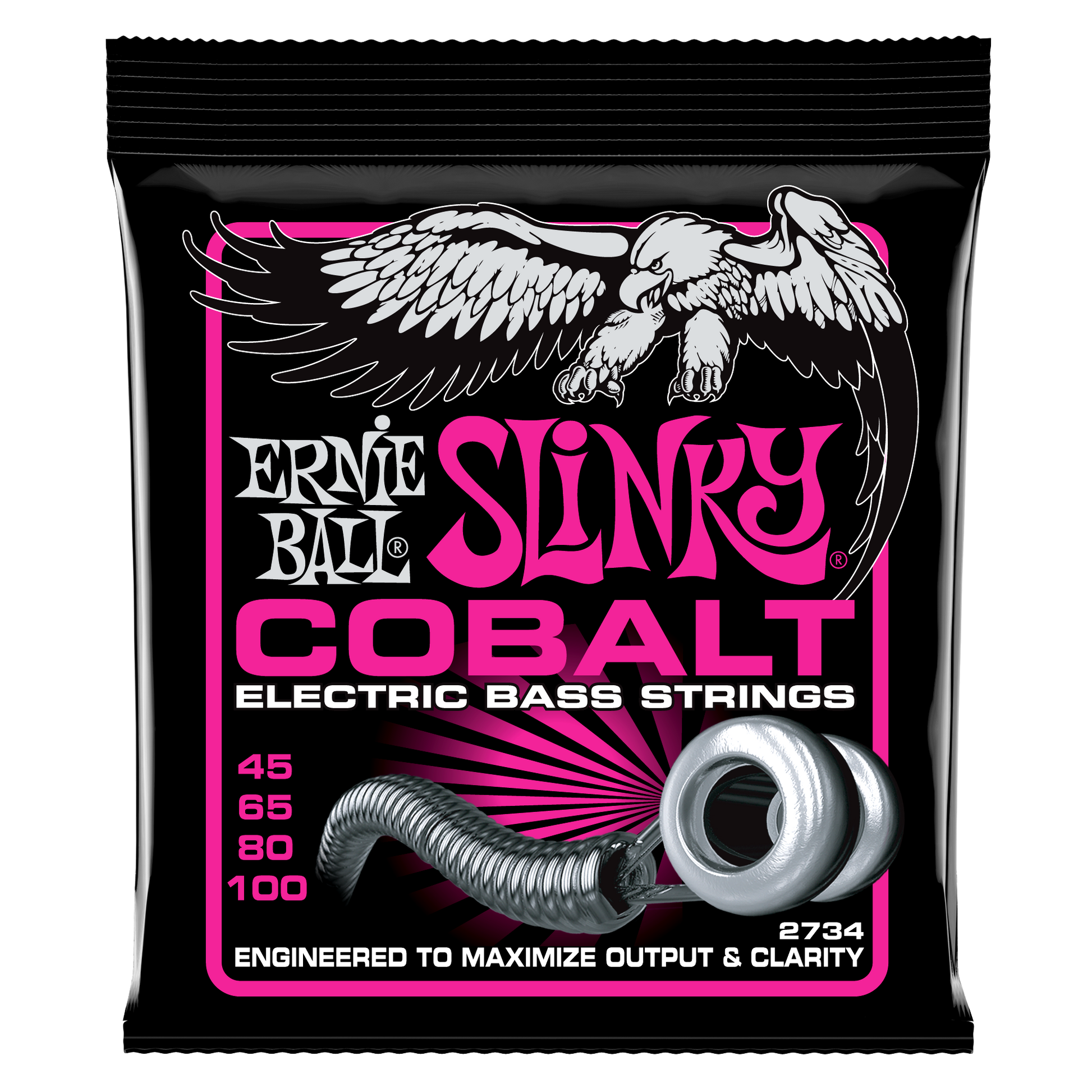 Ernie Ball Ernie Ball Slinky Cobalt Round Wound Electric Bass Strings Long Scale - 4-String 45-100 Super Slinky 2734