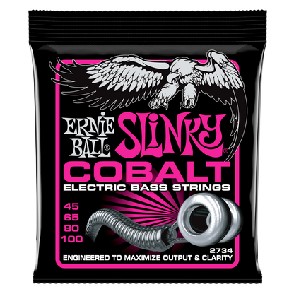 Ernie Ball Ernie Ball Slinky Cobalt Round Wound Electric Bass Strings Long Scale - 4-String 45-100 Super Slinky 2734