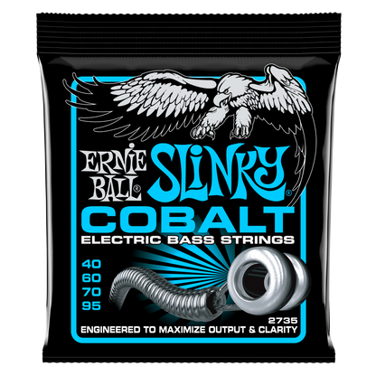 Ernie Ball Ernie Ball Slinky Cobalt Round Wound Electric Bass Strings Long Scale - 4-String 40-095 Extra Slinky 2735