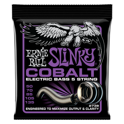 Ernie Ball Ernie Ball Slinky Cobalt Round Wound Electric Bass Strings Long Scale - 5-String 50-135 Power Slinky 2738