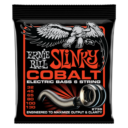 Ernie Ball Ernie Ball Slinky Cobalt Round Wound Electric Bass Strings Long Scale - 6-String 32-130 Slinky 2739