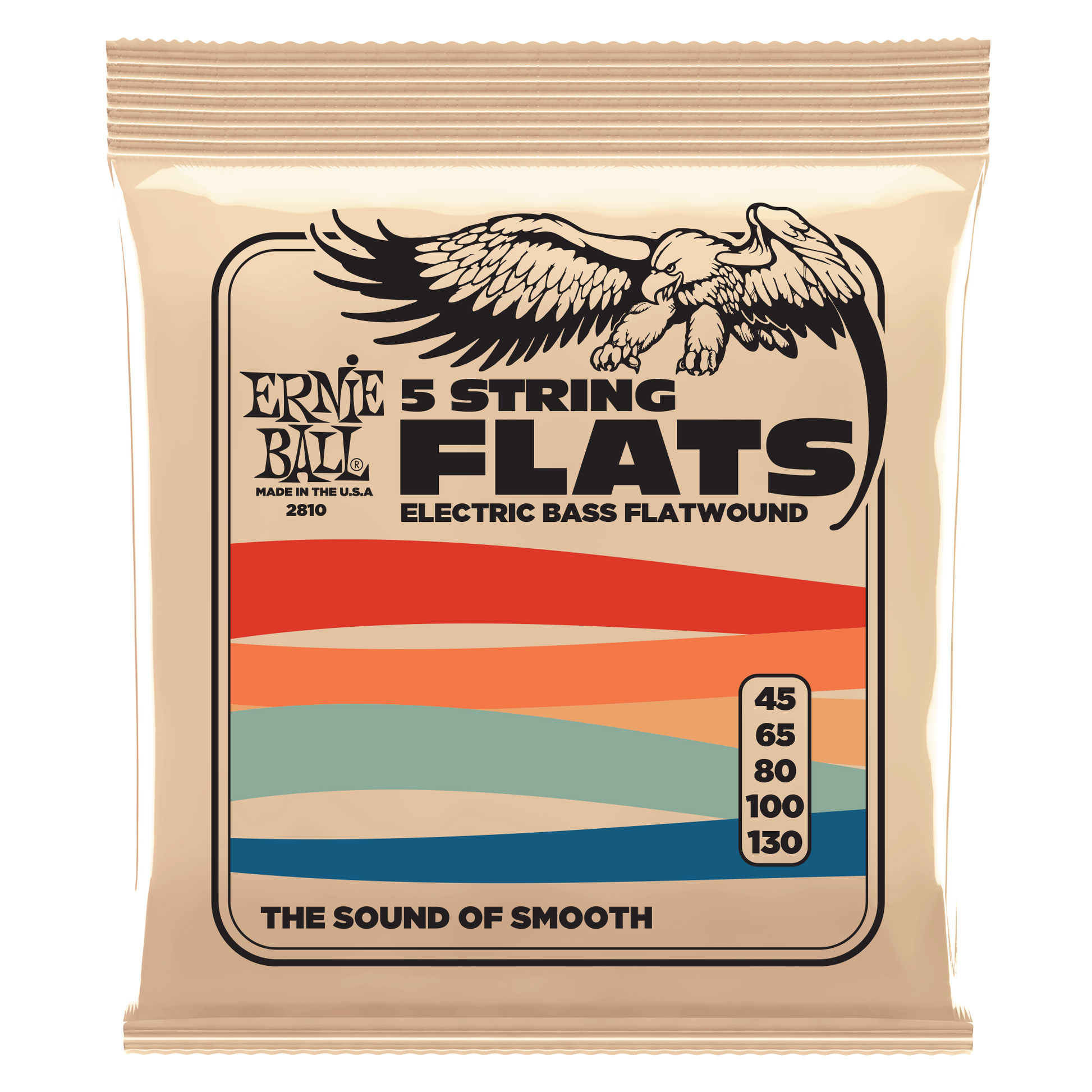 Ernie Ball Ernie Ball Traditional Flatwound Bass Strings Long Scale - 5-String 45-130 Group V 2810