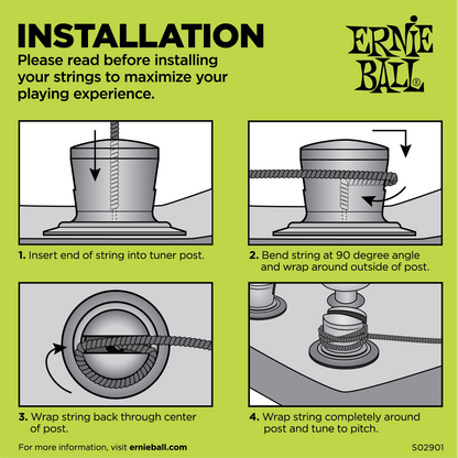 Ernie Ball Ernie Ball Slinky Cobalt Flatwound Bass Strings Long Scale - 4-String 55-110 Power Slinky 2811