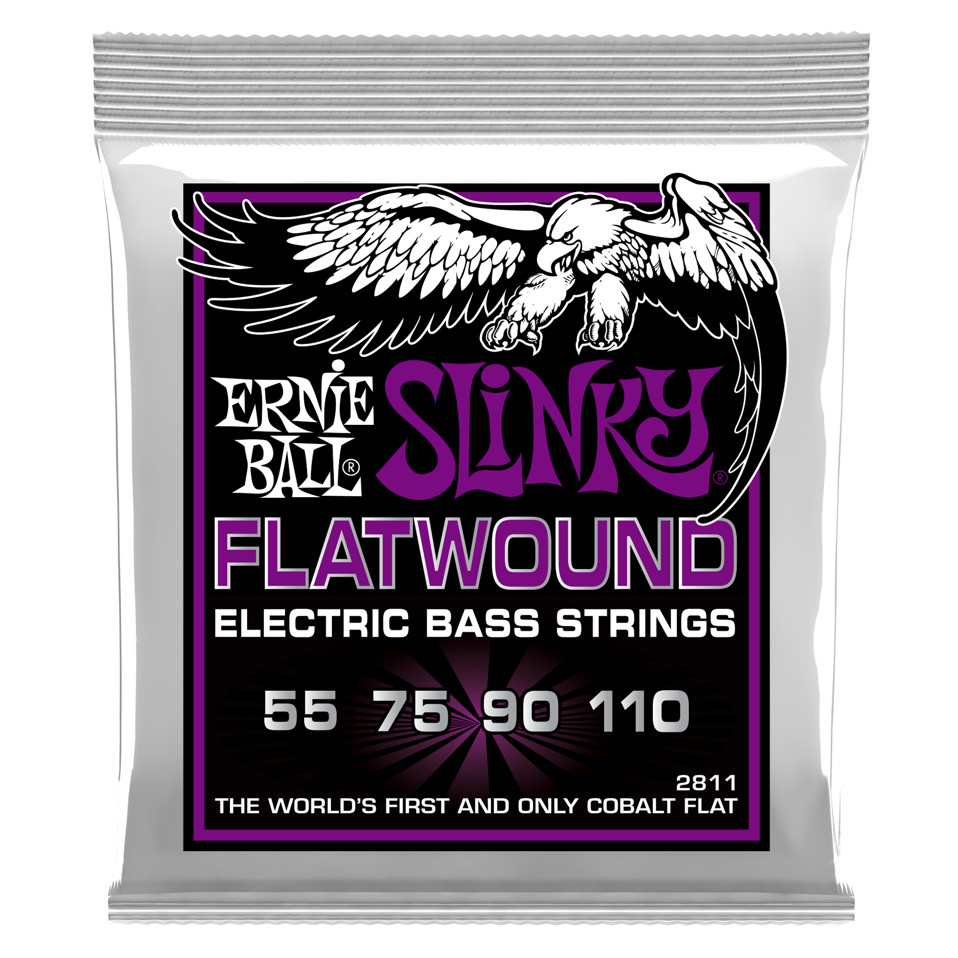 Ernie Ball Ernie Ball Slinky Cobalt Flatwound Bass Strings Long Scale - 4-String 55-110 Power Slinky 2811